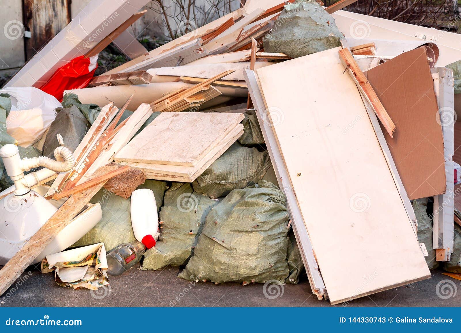 A Pile Of Trash Garbage And Old Furniture Submitted For Disposal