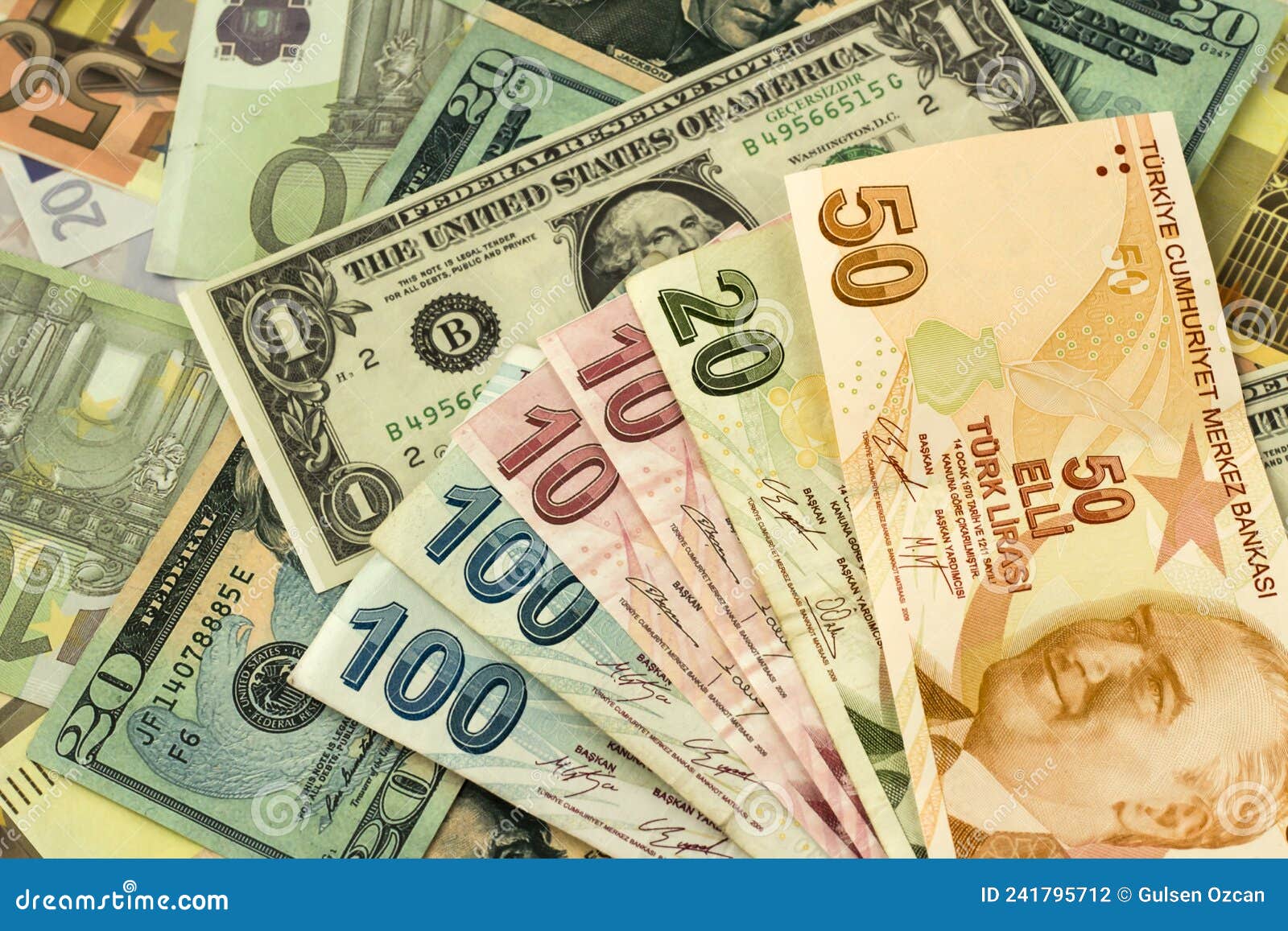 A Pile Of Turkish Money On The Currency Exchange dollar And Euro a-pile-of-turkish-money-on-the-currency-exchange-dollar-and-euro