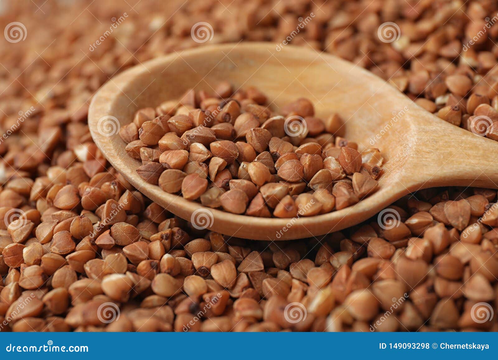 Pile of Uncooked Buckwheat with Spoon Stock Photo Image of organic
