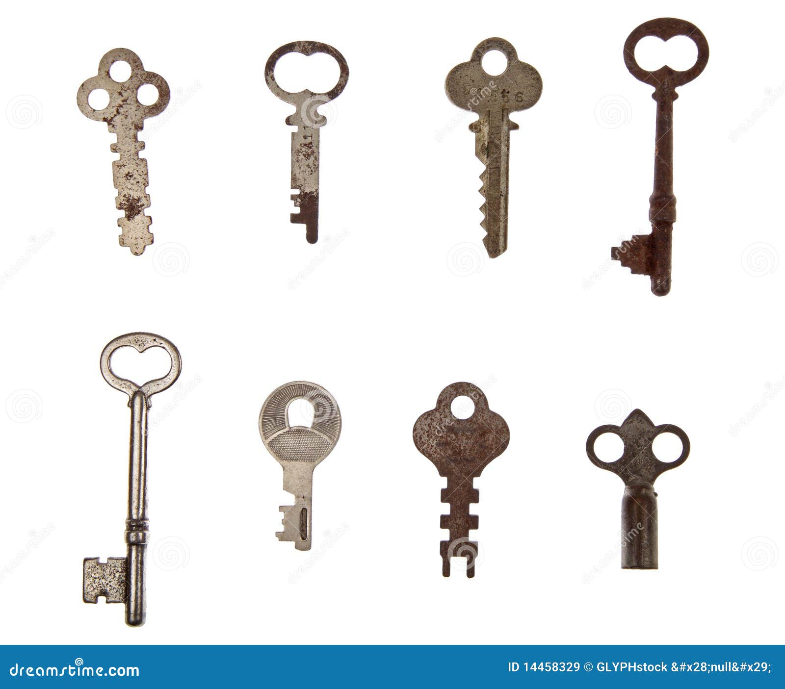 Pile of vintage keys stock image. Image of turn, mystery 14458329