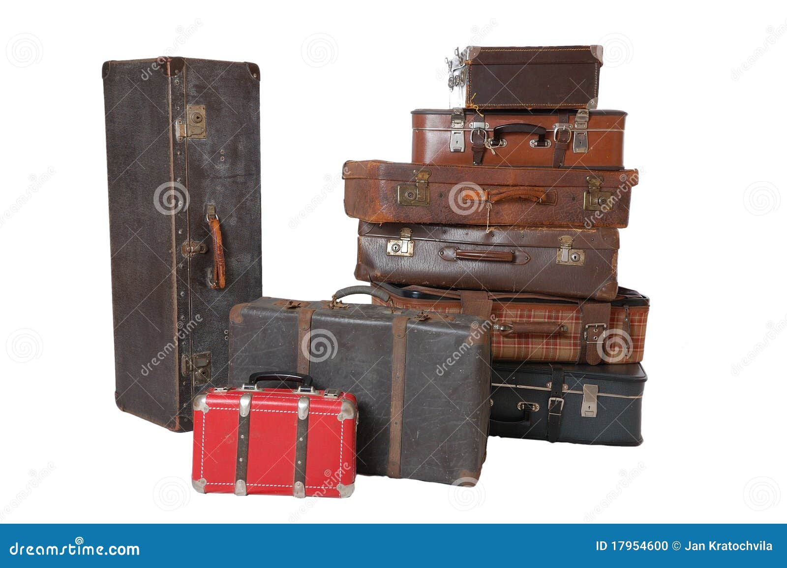Pile Of Vintage Luggage Stock Photo Image 17954600