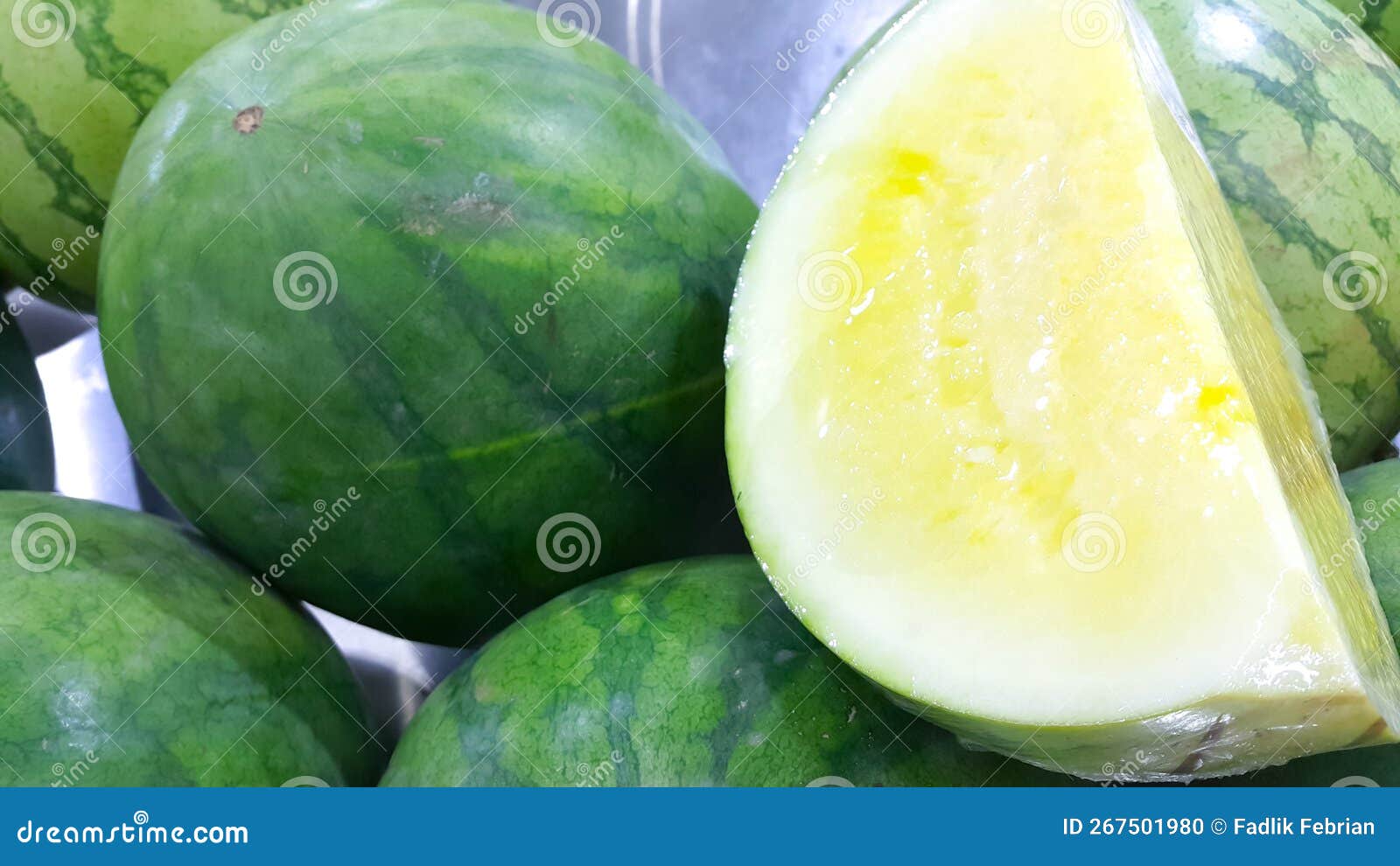 Pile of Watermelons. Yellow Watermelons Stock Photo Image of