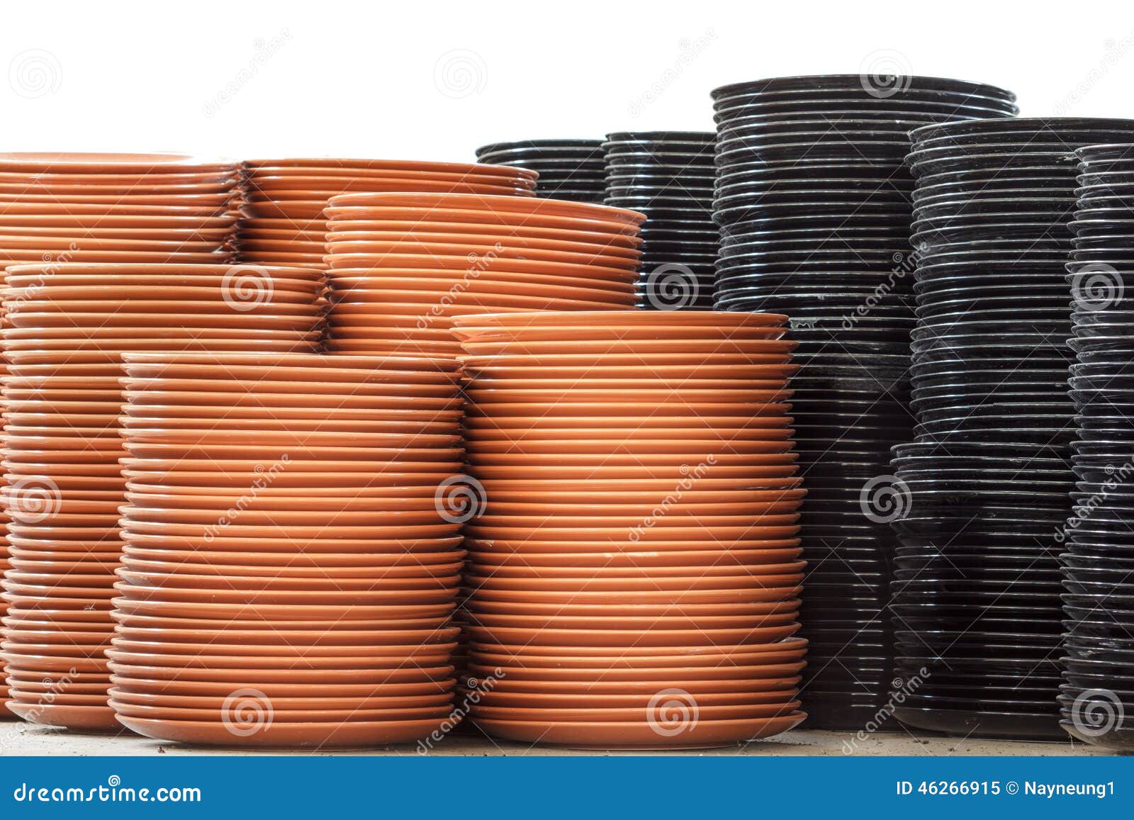 Pile of White Plates in Warehouse. Stock Image Image of empty, pile