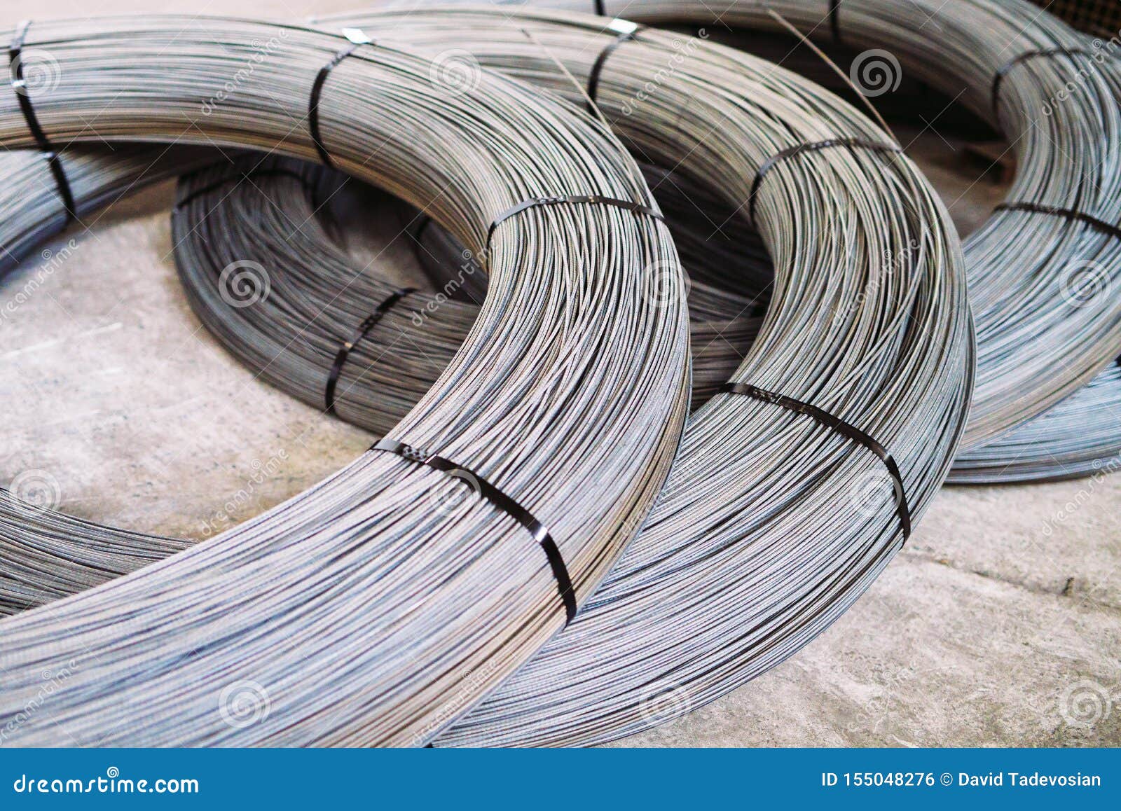 Pile of Wire Rod or Coil for Industrial Usage. Stock Photo Image of