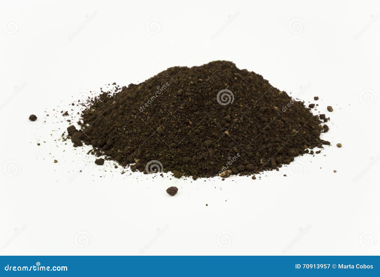 pile of worm humus soil