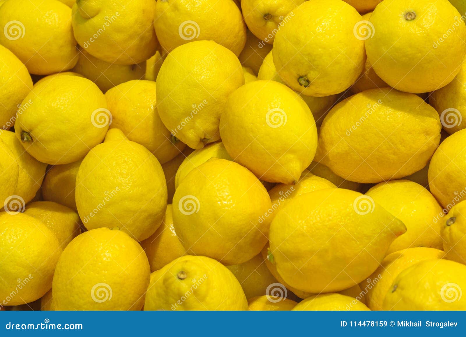 A Pile of Yellow Lemons Background, Texture Stock Image - Image of heap