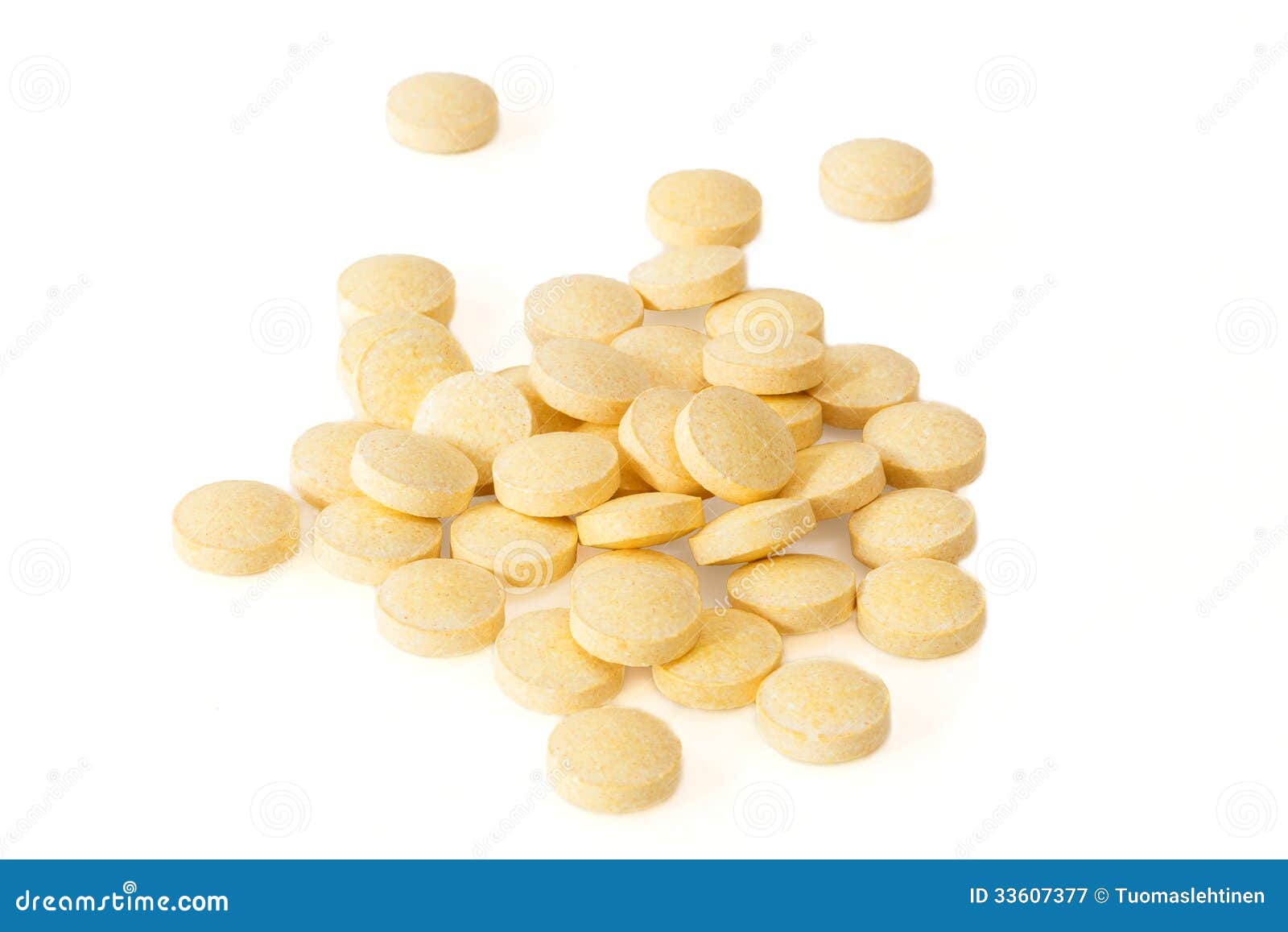 Pile of Yellow Vitamin Pills Stock Image Image of object, closeup