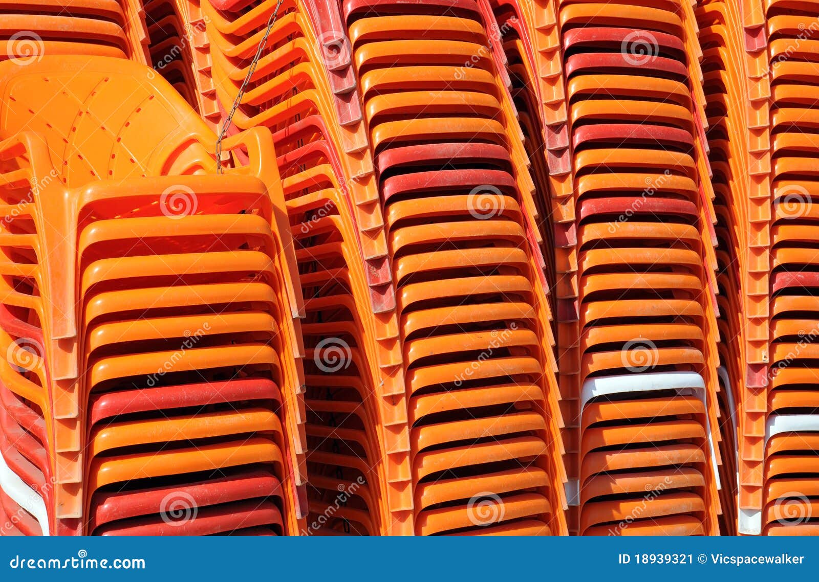 Piled Beach Chairs stock image. Image of cropped, colourful 18939321