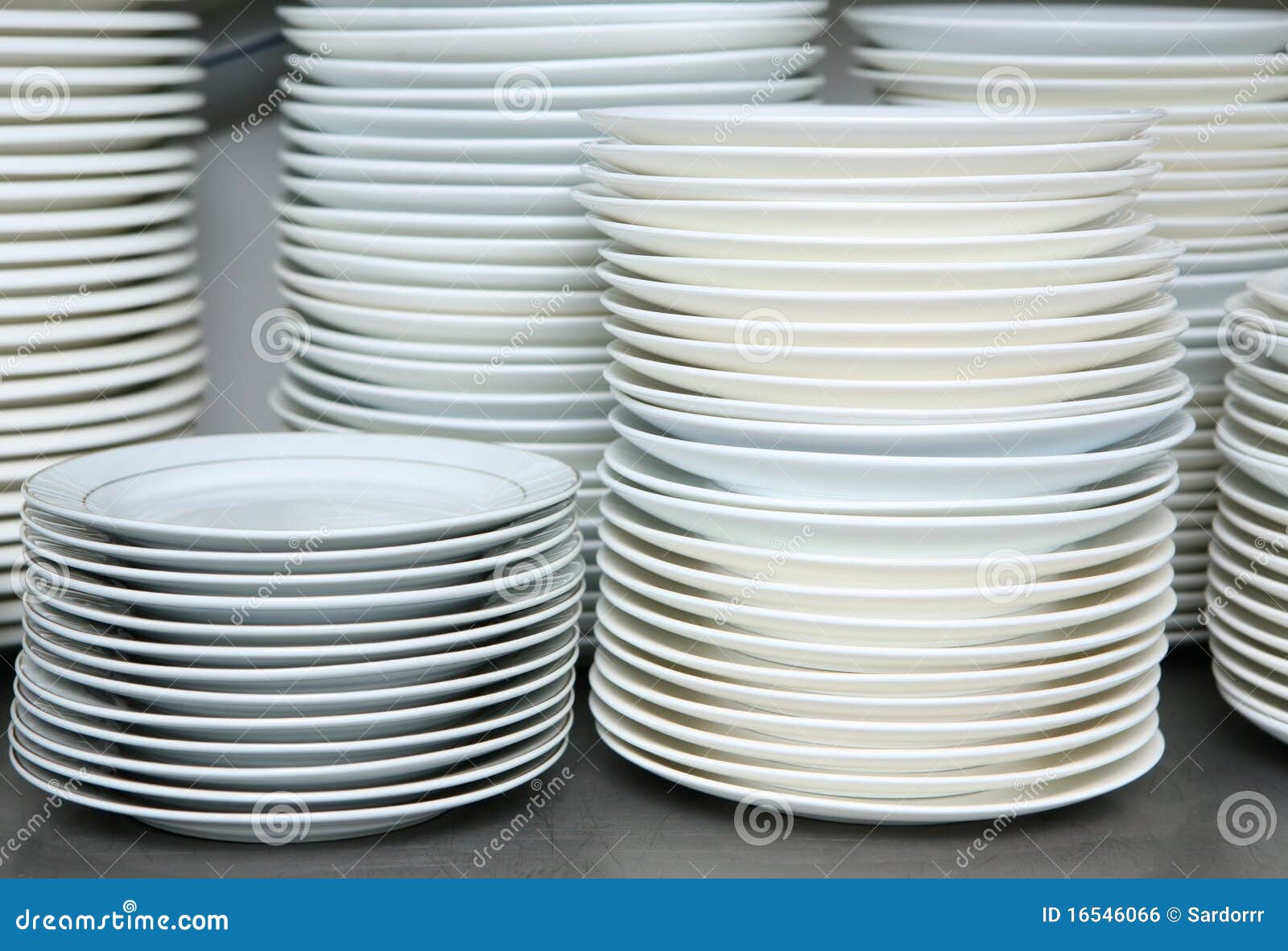 Piled Stack Of Clean Dishes Plates Royalty Free Stock Image Image 16546066