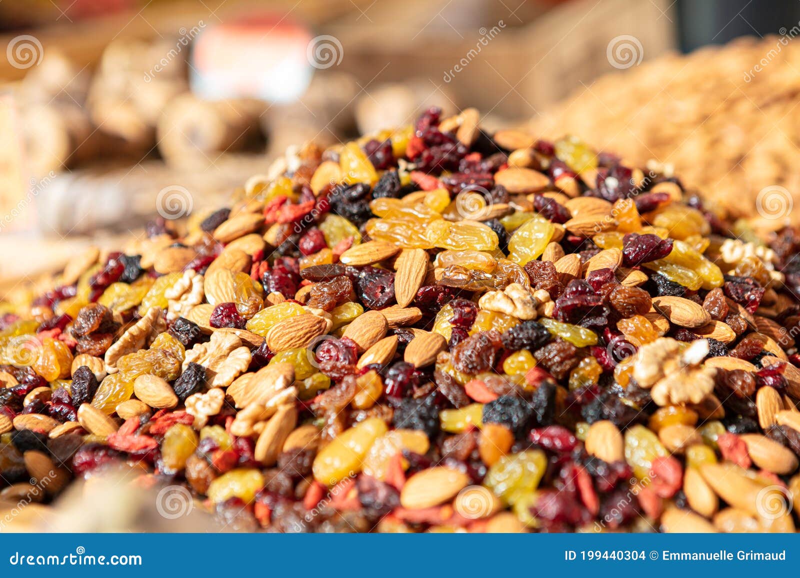 Piles of Dried Fruit in Bulk Stock Photo Image of healthy, grape