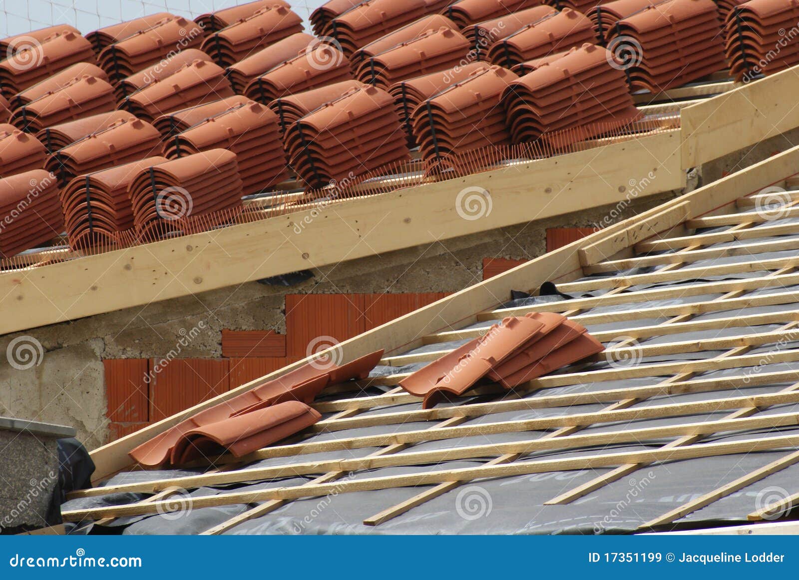 Old Roofing Tiles Made Of Asbestos And Cement. Dangerous And Unhealthy