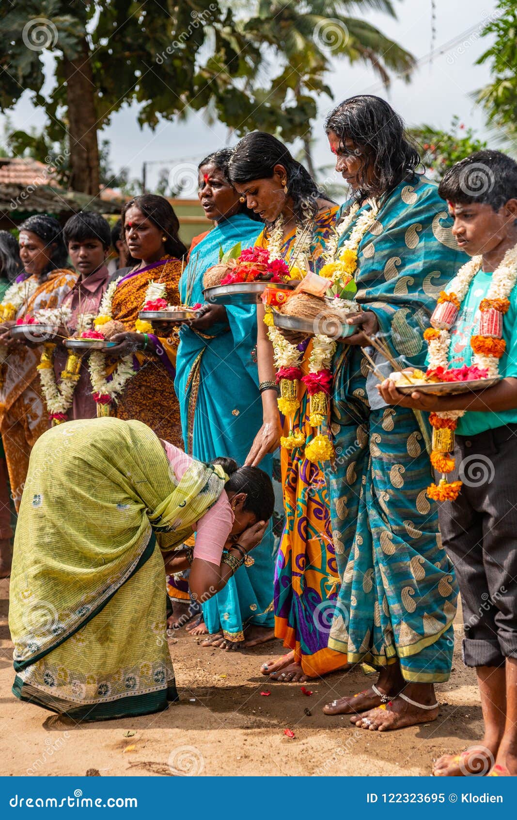 Pilgrim Farewell Ceremony Group Belathur Karnataka India Editorial Image