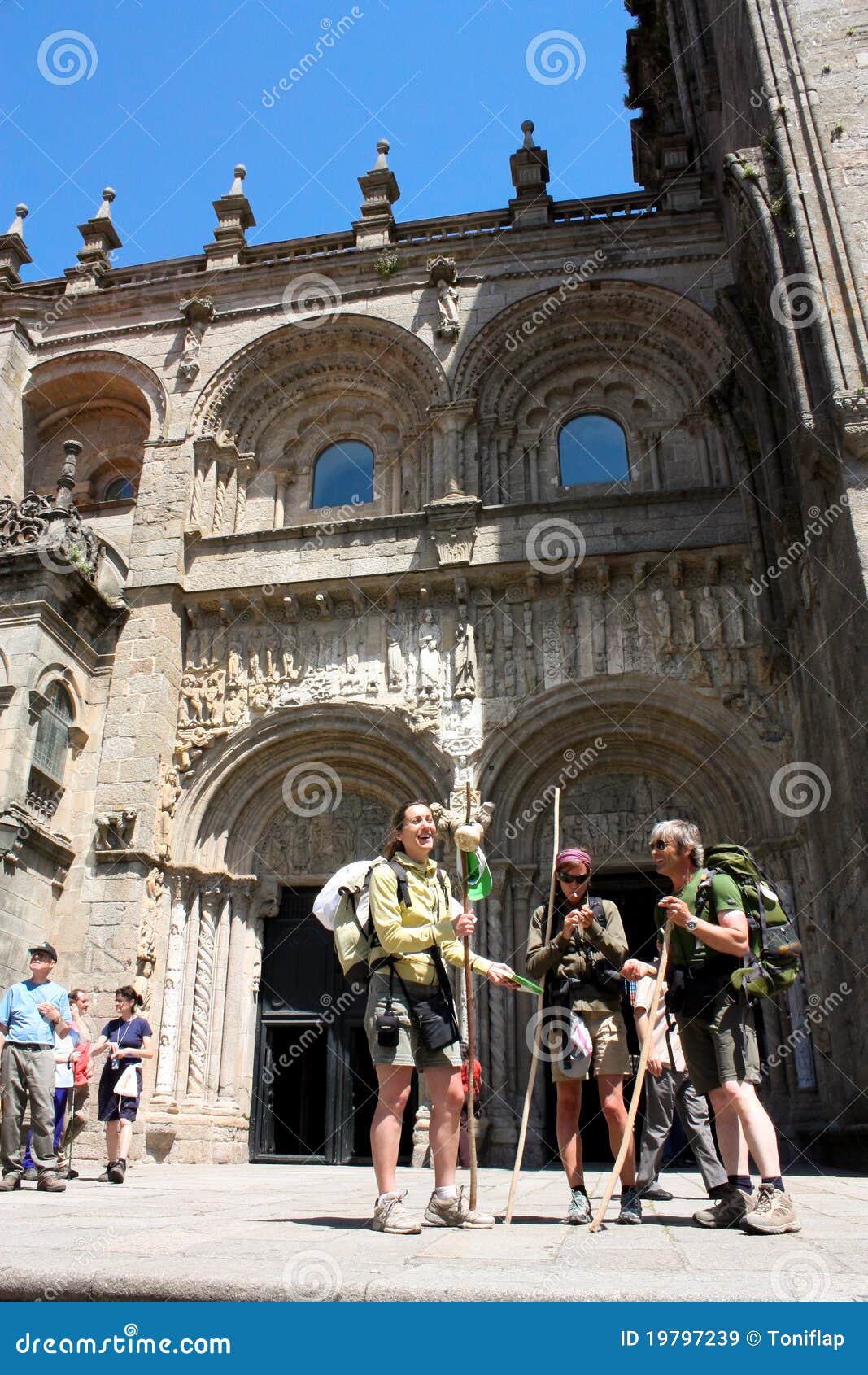 Pilgrims on the Camino De Santiago Editorial Stock Image Image of