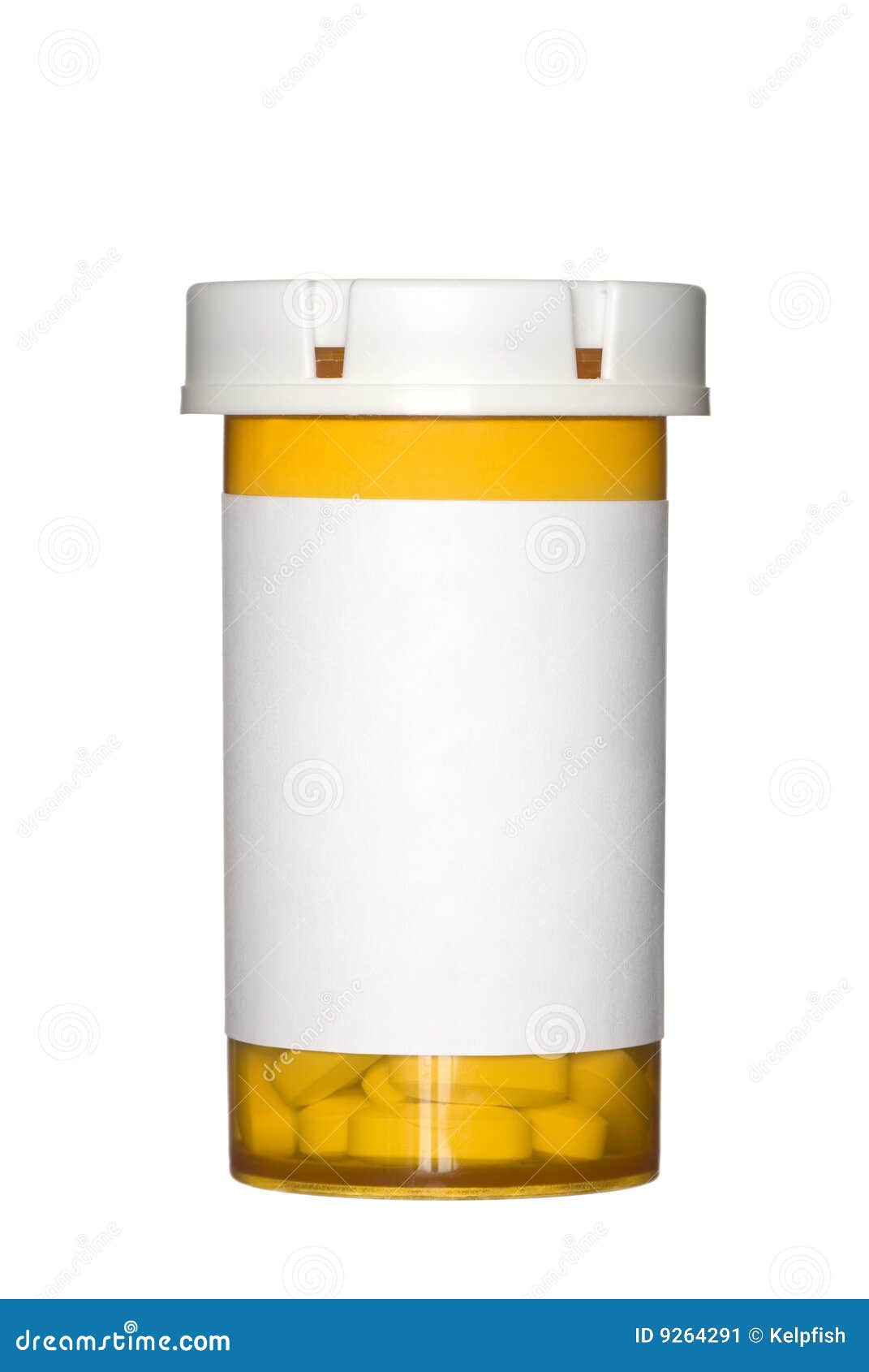 pill bottle on white background