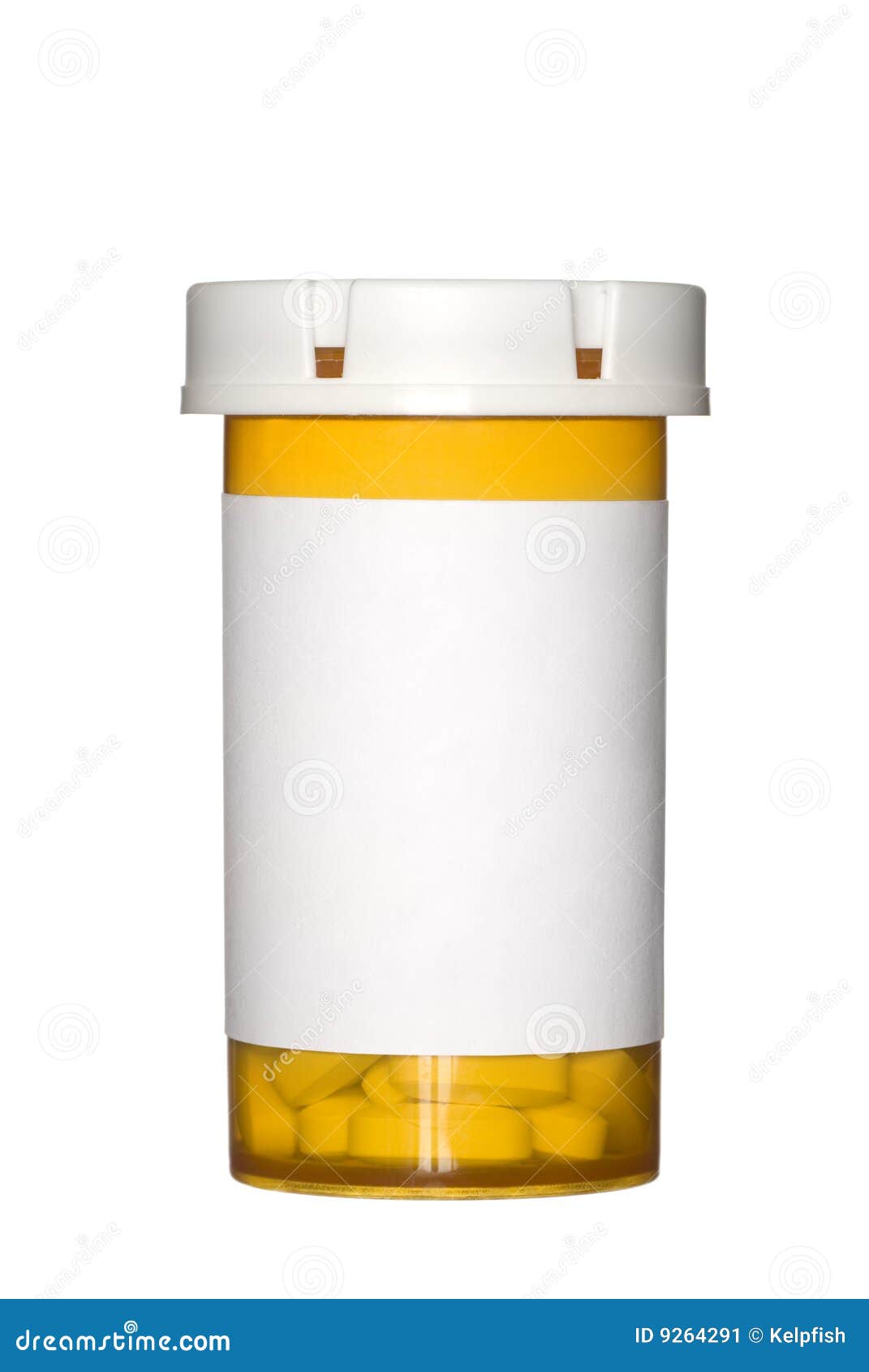 Pill Bottle on White Background Stock Image Image of medicine, sealed