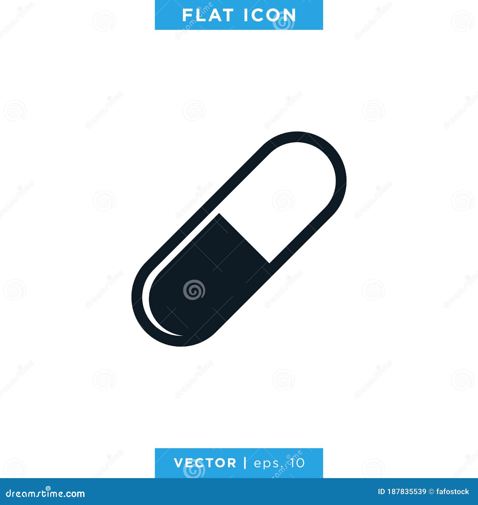 pill, capsule icon  logo  template.