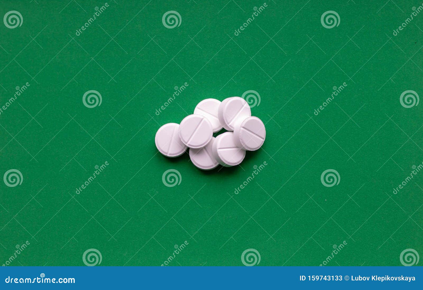 pill  on green background with clipping path