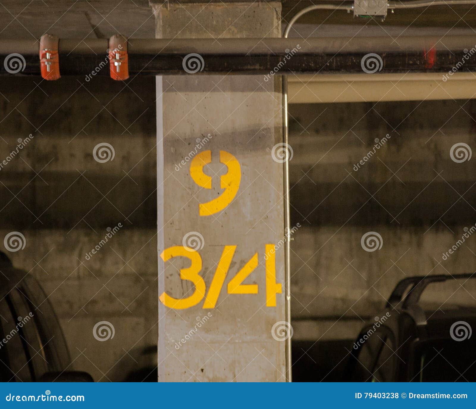 Pillar in Garage stock photo. Image of painted, potter 79403238