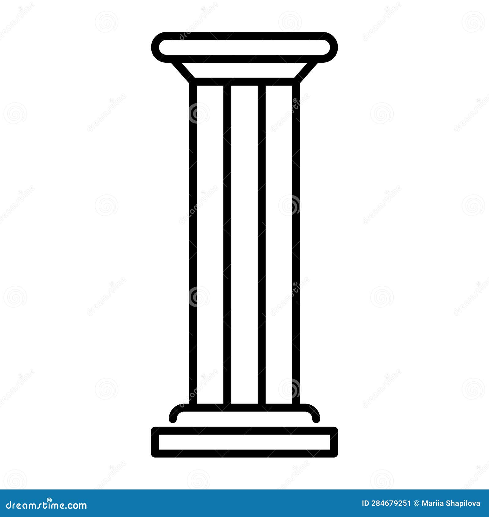 Pillar Icon stock vector. Illustration of modern, sign 284679251