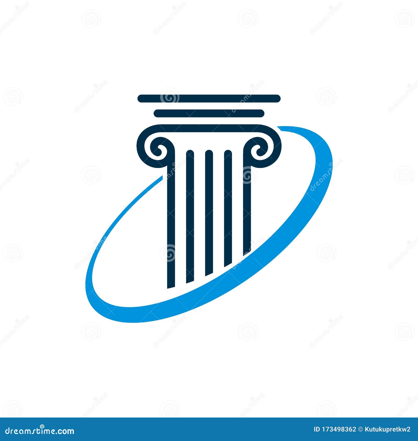 Pillar Logo Template for Lawyer Firm Illustration Design. Vector EPS 10