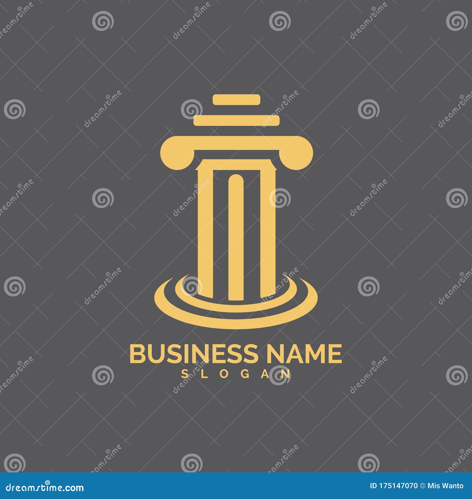 Pillar Logo Vector Template Illustration Design Stock Vector