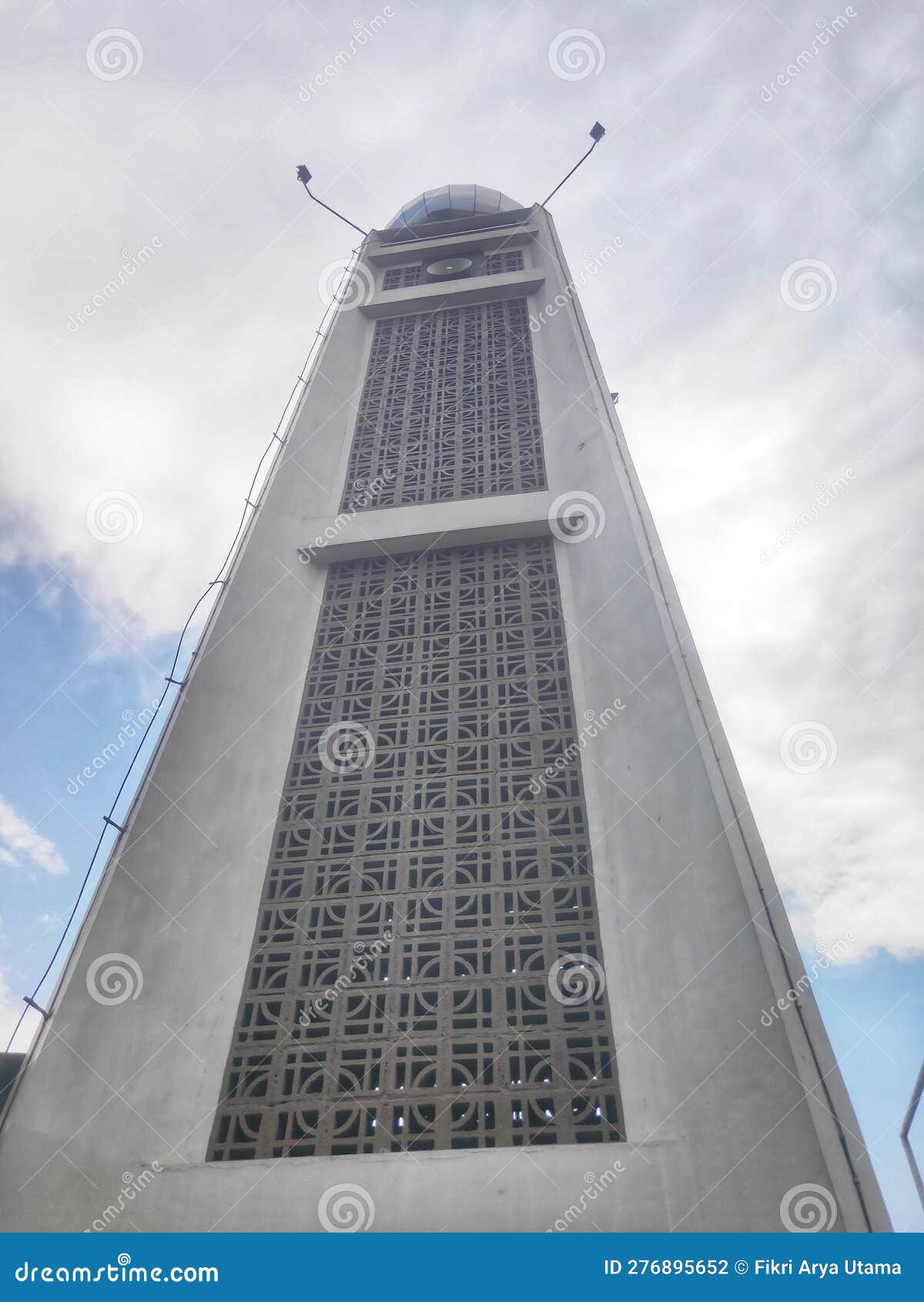 The Pillar of the Mosque& X27;s Beacon Transmitter Stock Photo Image
