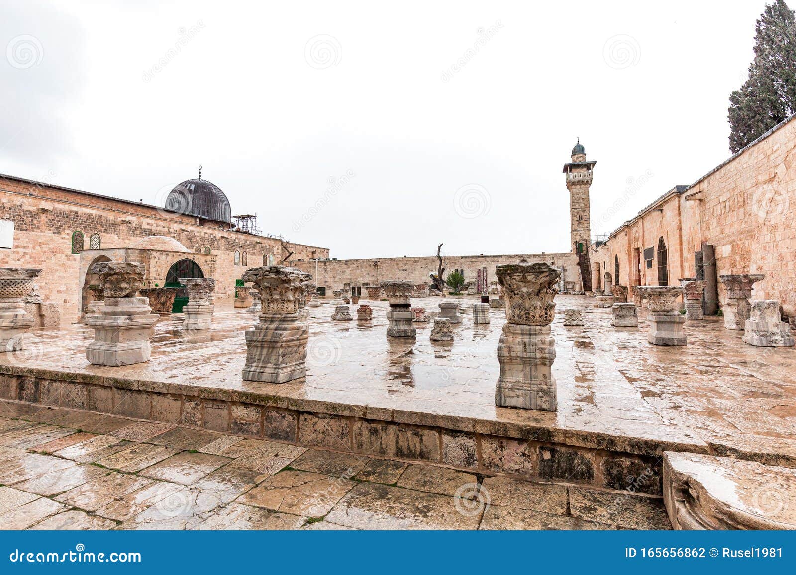 Pillars of ancient ruins stock photo. Image of mount 165656862