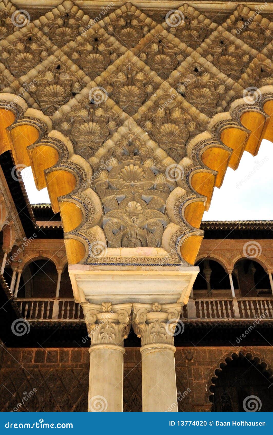 Pillars and Arches in the Patio Stock Photo Image of columns, mosaic
