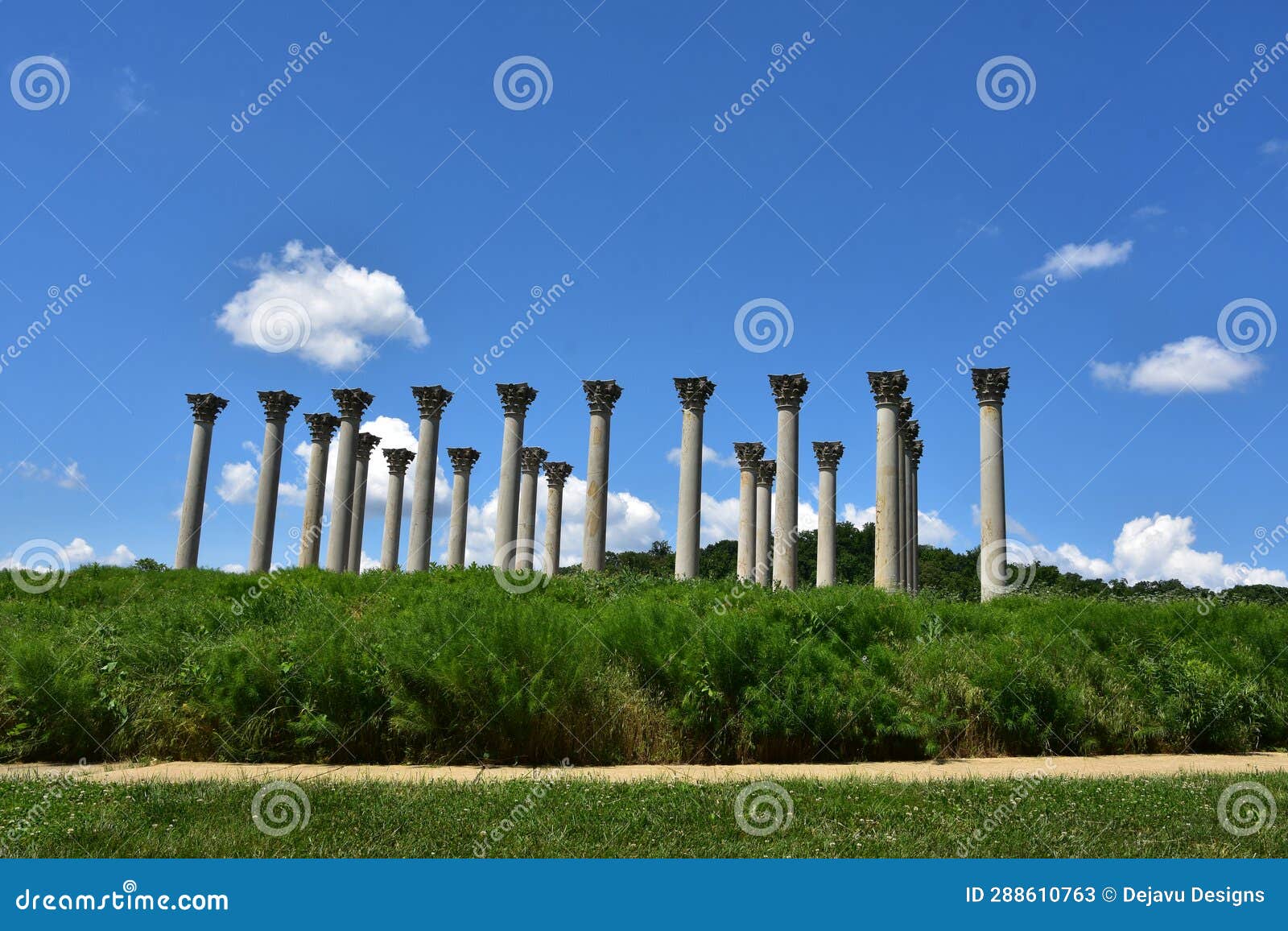 Pillars at the Botanical Gardens in Washington DC Stock Image Image