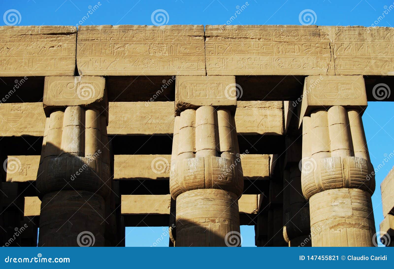 The Pillars at the Luxor Temple, Egypt Stock Image Image of landmark, egyptology 147455821