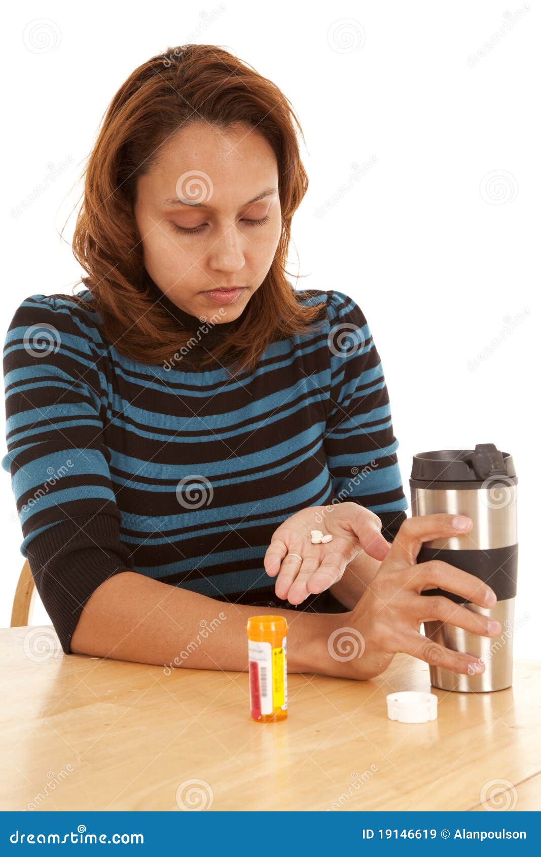 Pillen in der Hand stockbild. Bild von mädchen, empfängnisverhütung