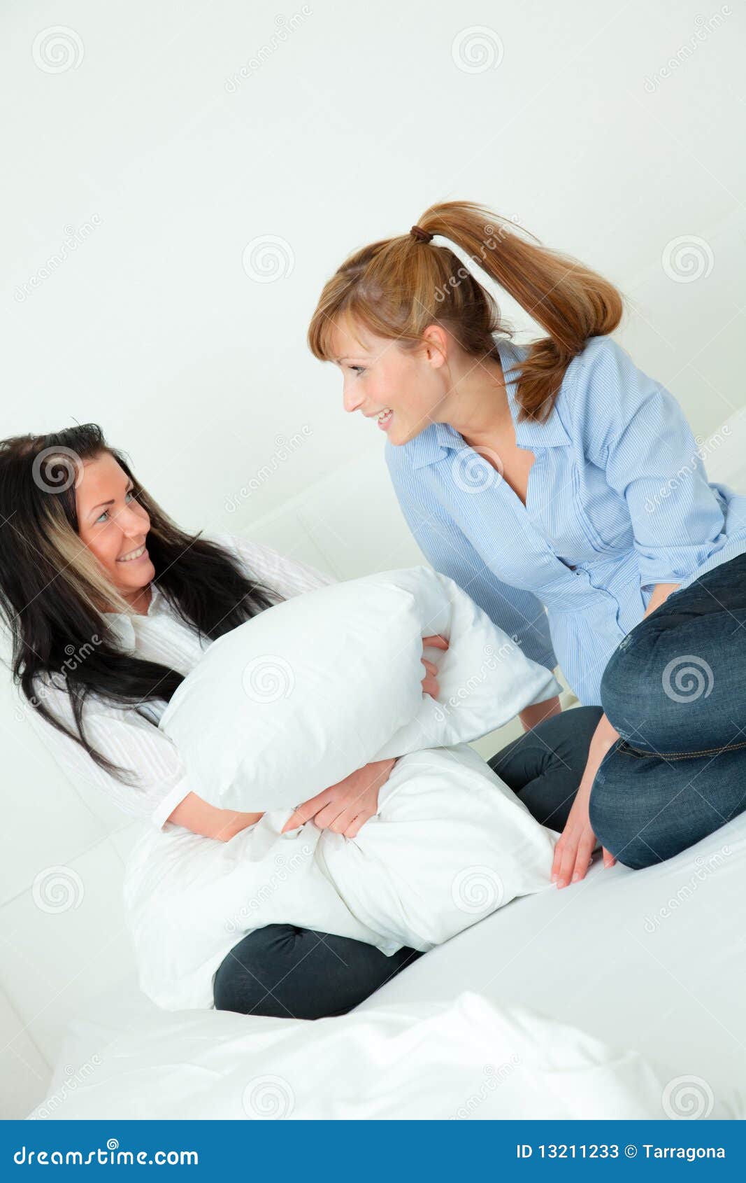 Pillow friends stock image. Image of little, laughing 13211233