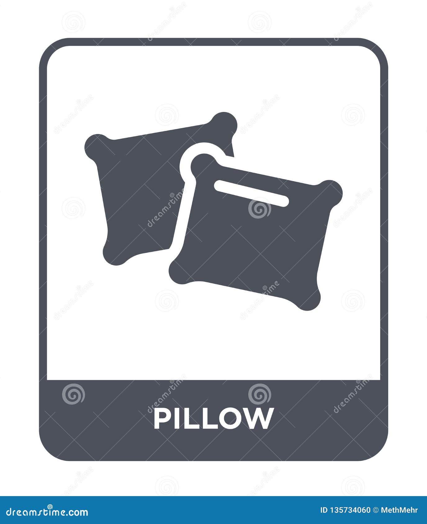 Download Pillow Icon In Trendy Design Style. Pillow Icon Isolated On White Background. Pillow Vector Icon ...