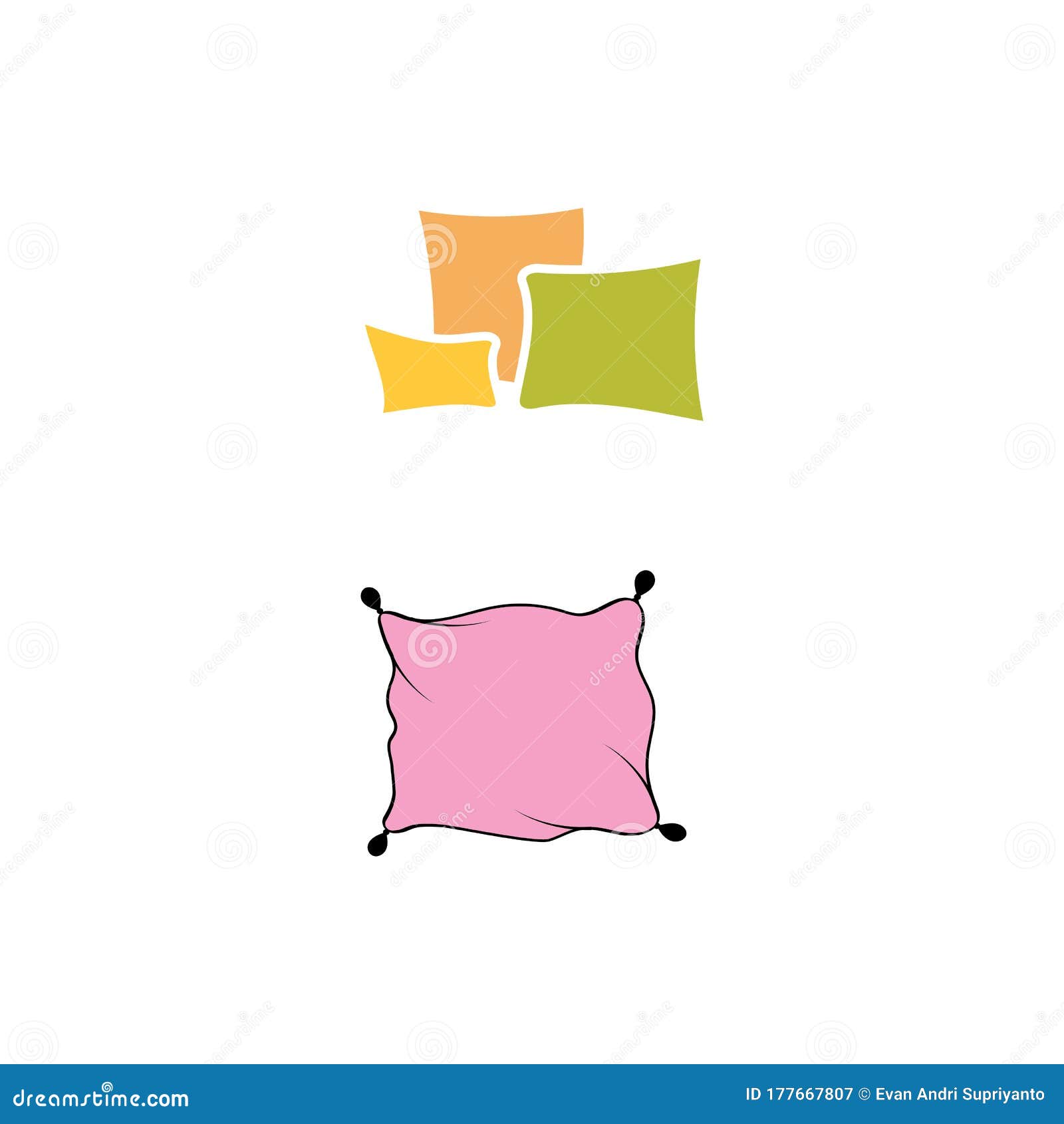 Pillow Icon Vector, Filled Flat Sign Stock Vector Illustration of
