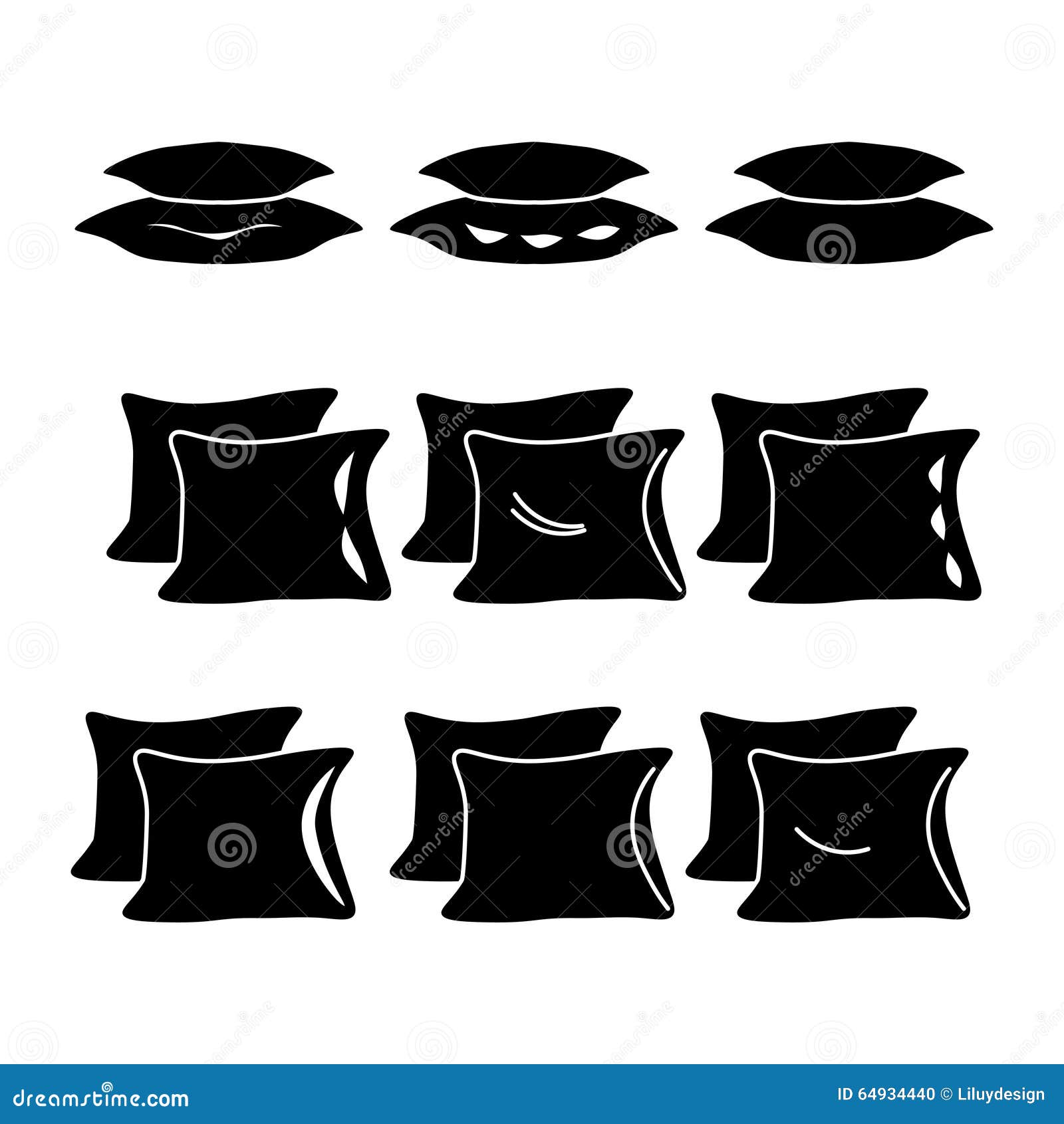 Pillow icon vector stock vector. Illustration of night 64934440