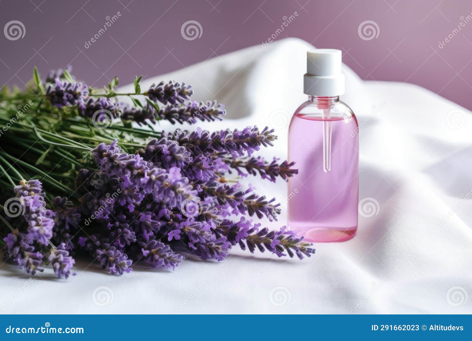 A Pillow Sprayed with Lavender Sleepaid Spray Stock Image Image of