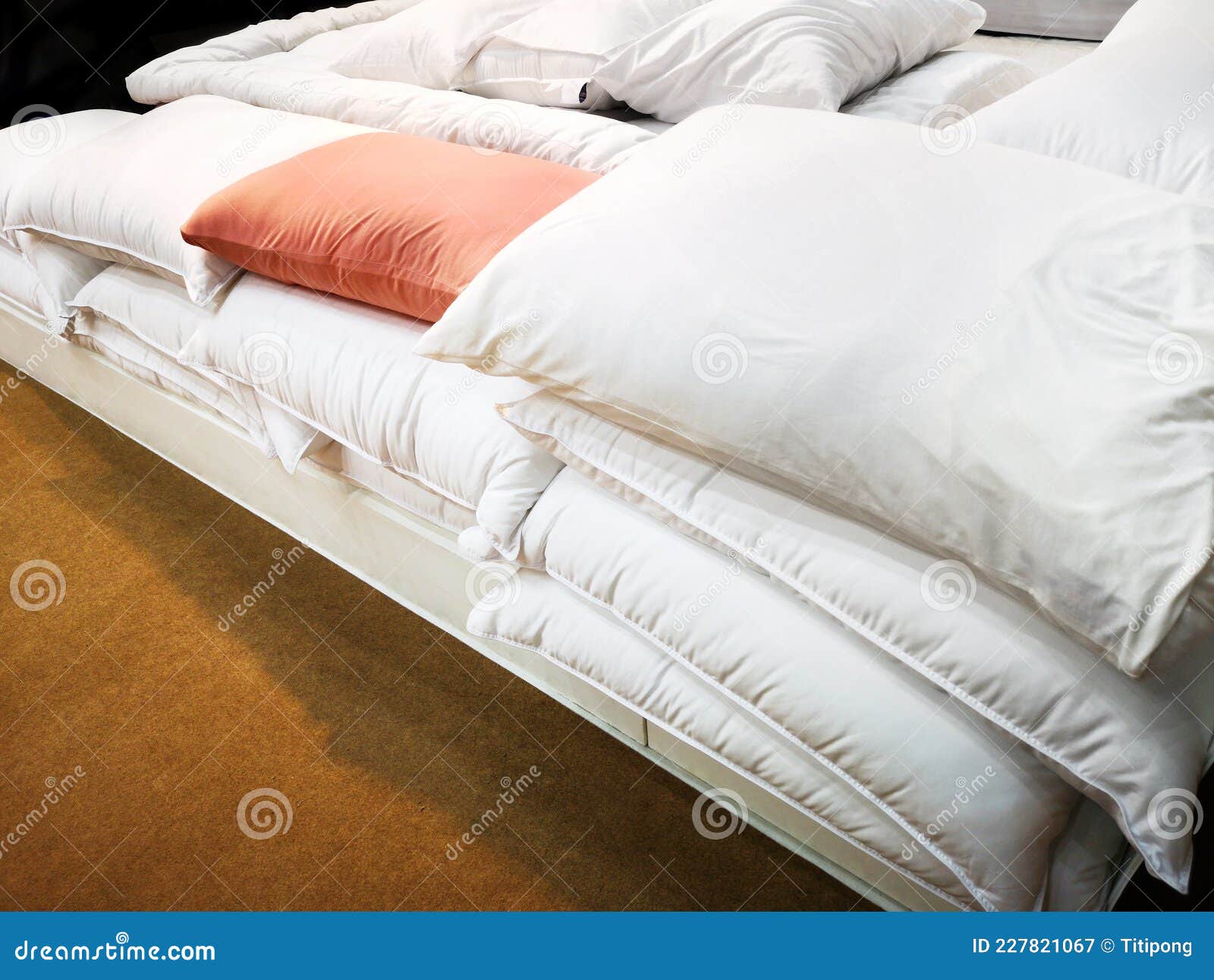 Pillow in the store stock image. Image of cushions, bedding 227821067