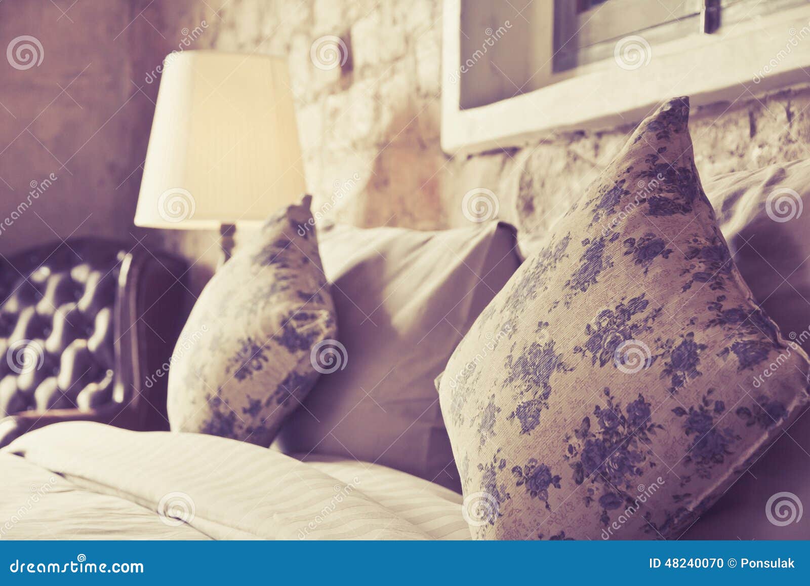 Pillows on an Antique Luxury Bed Stock Photo Image of antique