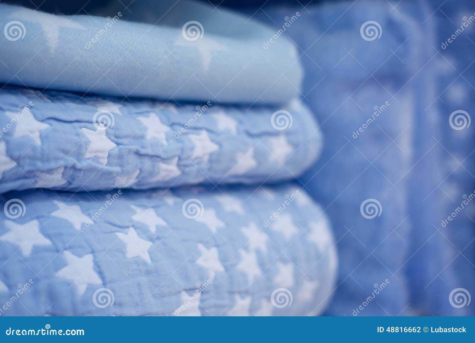 Pillows and Blankets on Showcase Stock Photo Image of blanket, linen