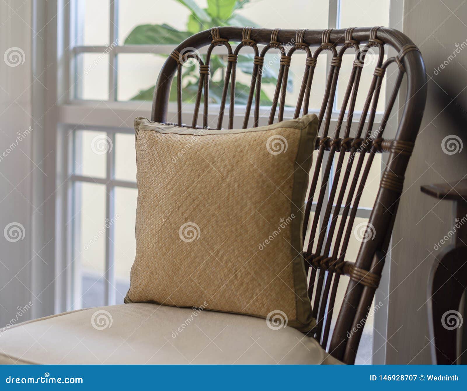 Pillows on Chair in Restaurant, Store, Office Stock Image Image of