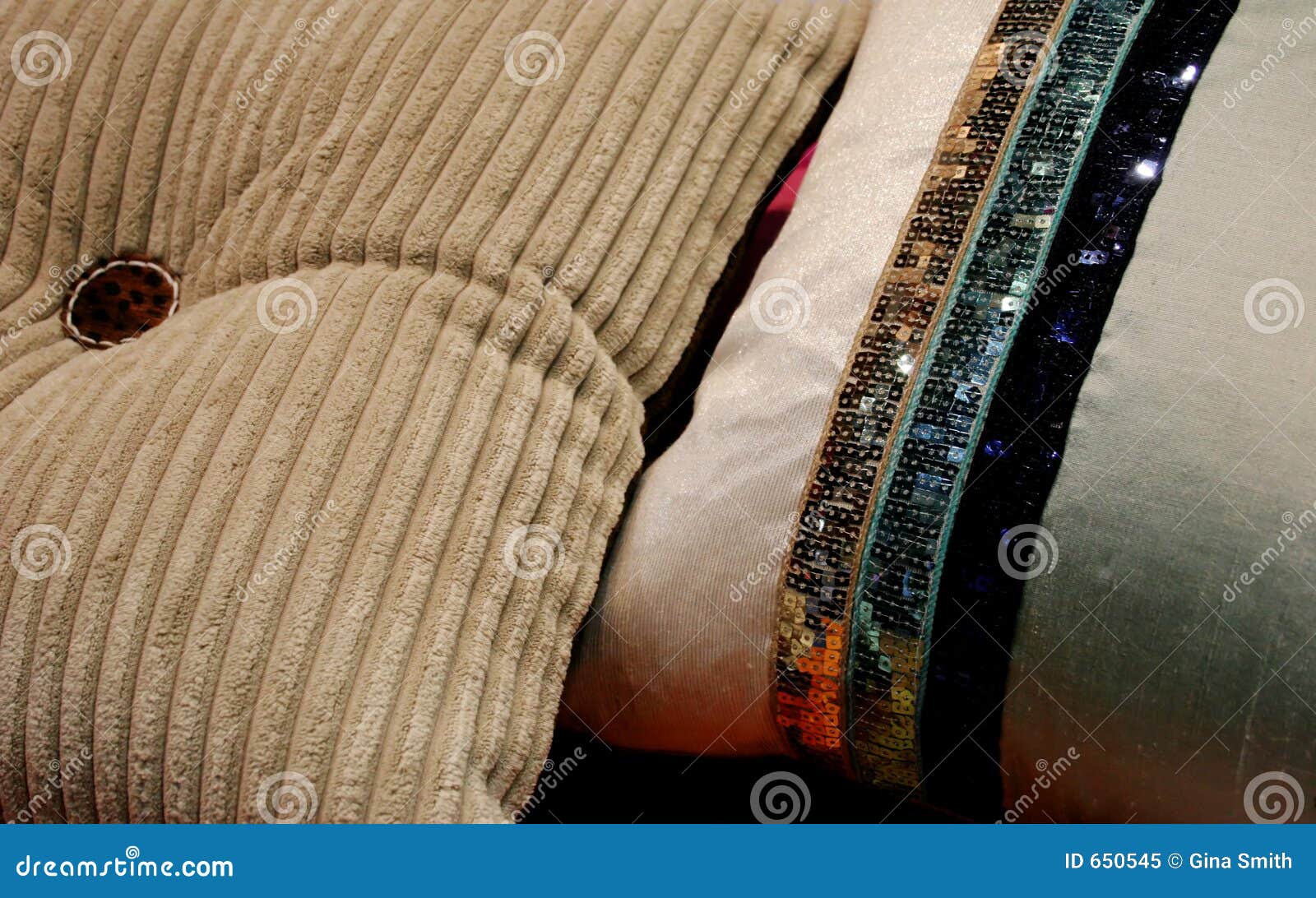 Pillows home decorating stock image. Image of decorate 650545