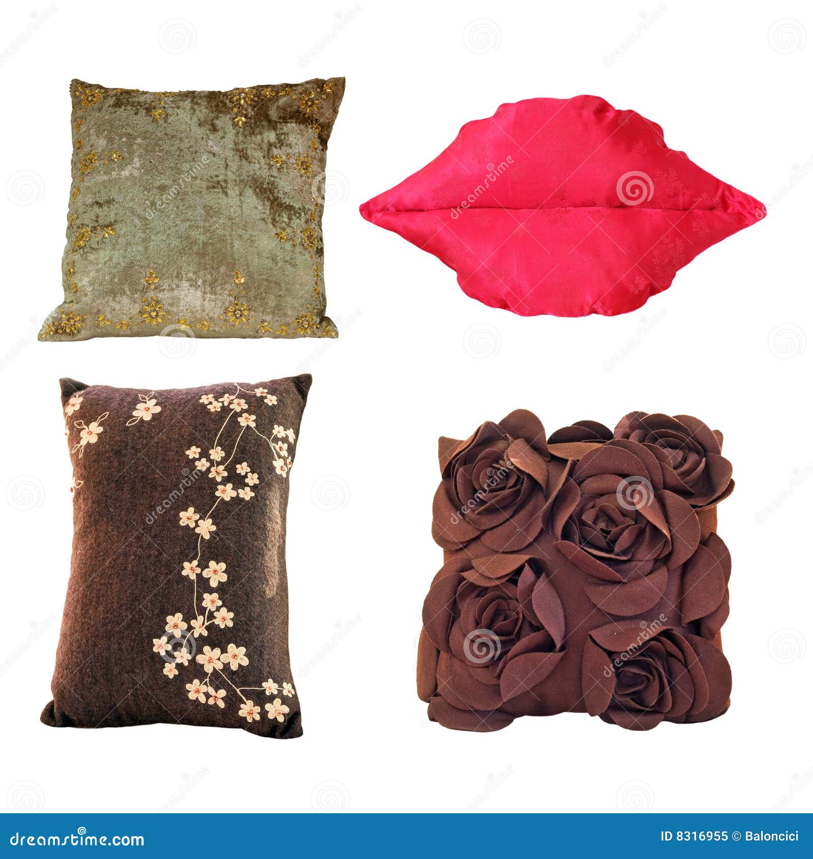 Pillows shape stock image. Image of four, objects, household 8316955