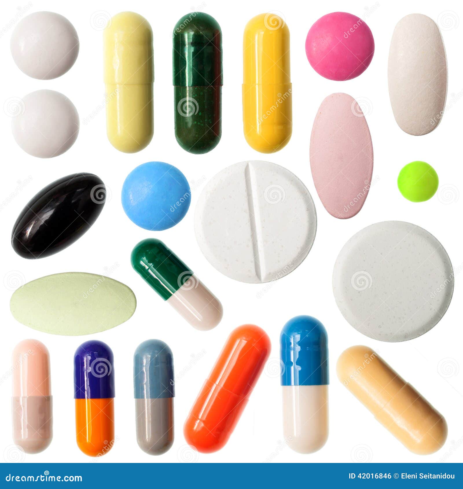 Pills and Capsules on White Background Stock Photo Image of narcotic