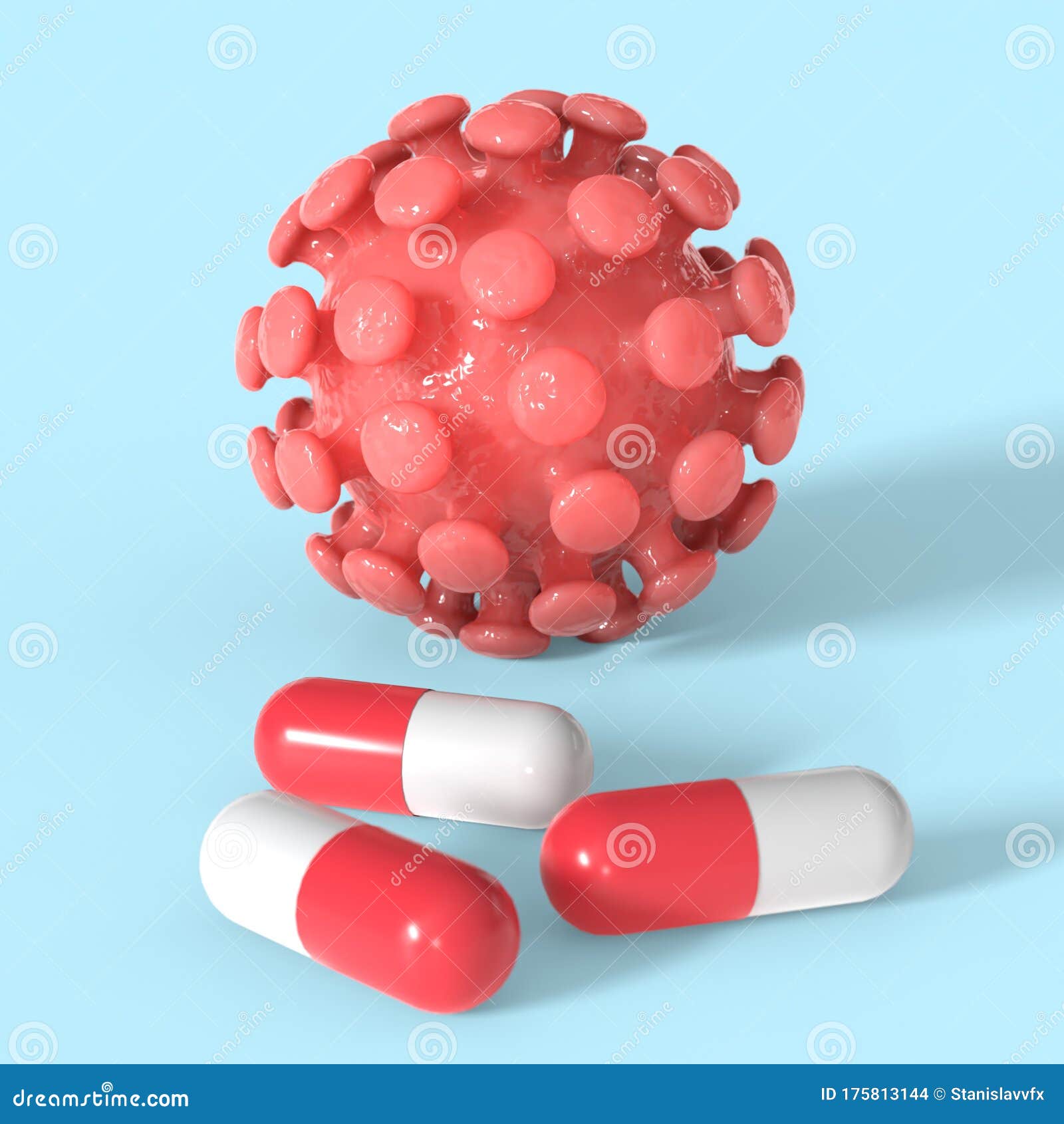 pills for coronavirus. covid-19 therapy. pharmacy for virus. ncov research. 3d render