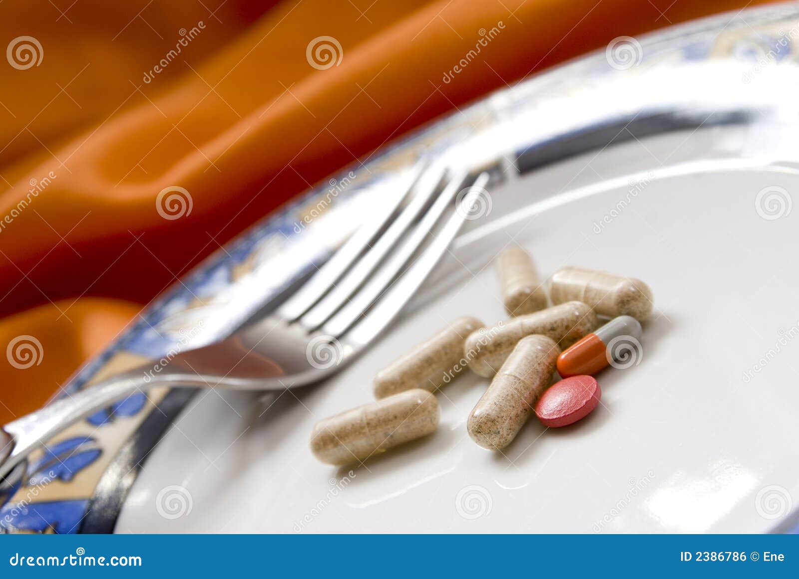 Pills on dish stock photo. Image of painkiller, habit - 2386786