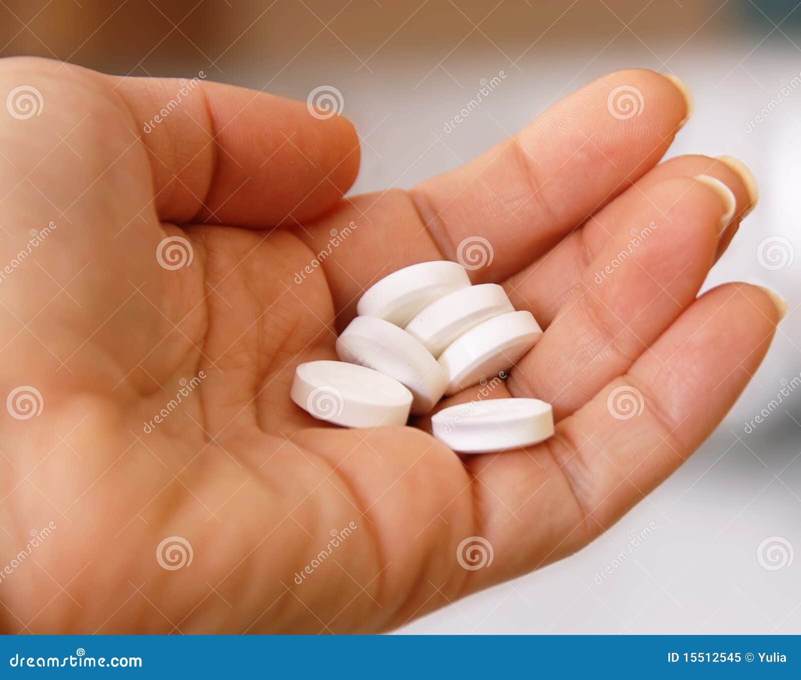 Pills on hand stock image. Image of medical, drug, pharmaceutical