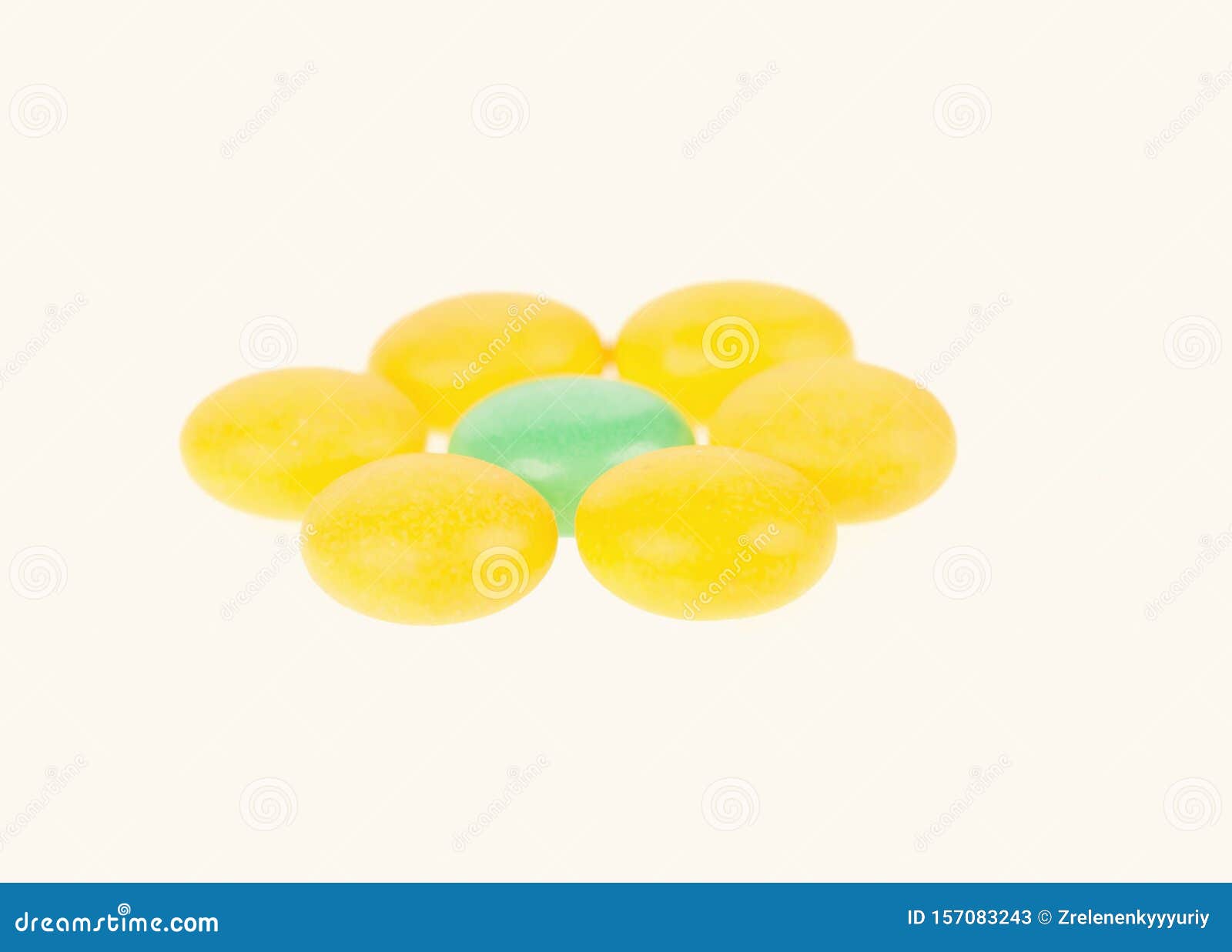 pills  on the white background