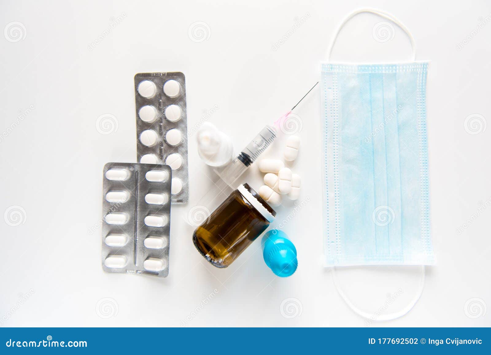 pills, on white background. medicina, quarantine.