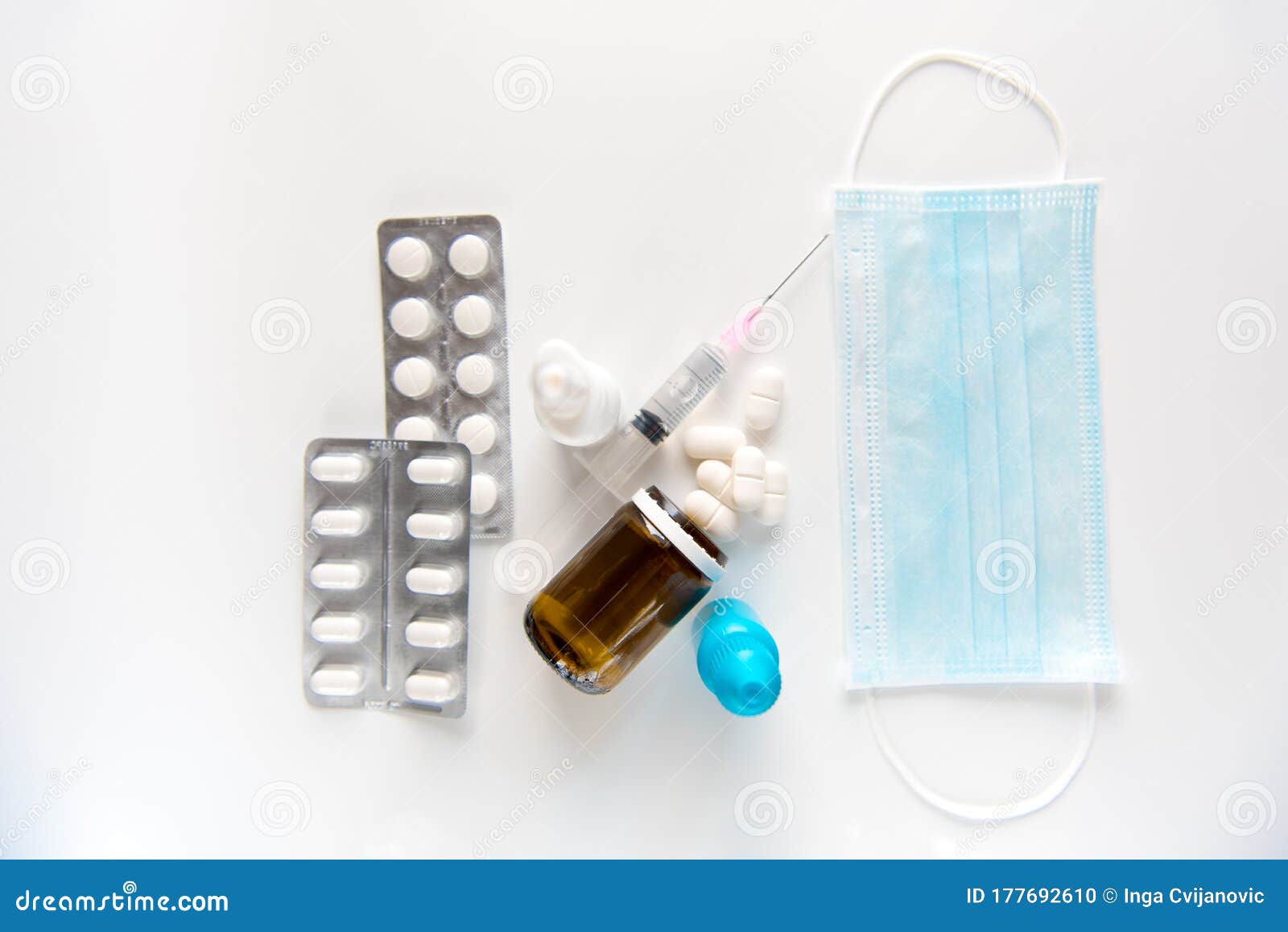 pills, on white background. medicina, quarantine.