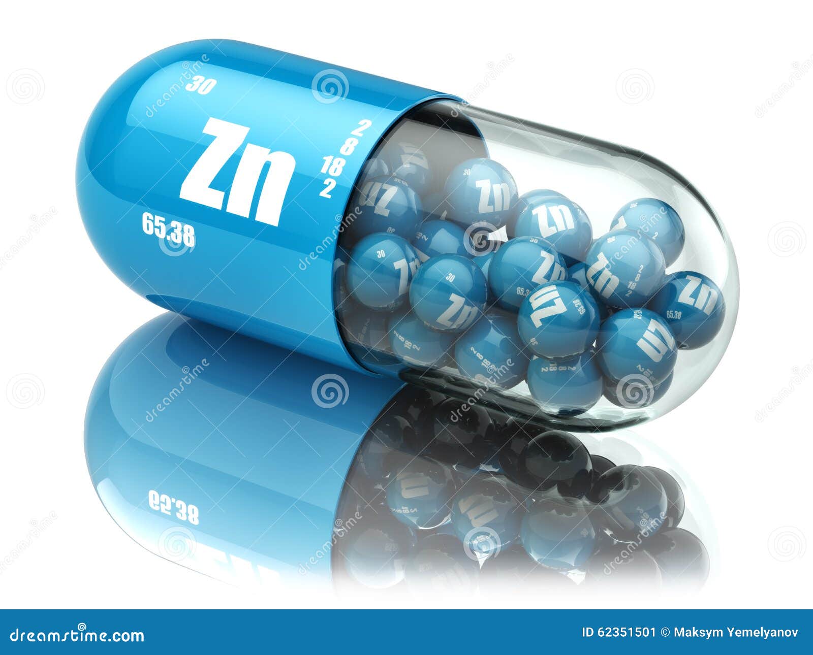 pills with zinc zn  dietary supplements. vitamin capsules